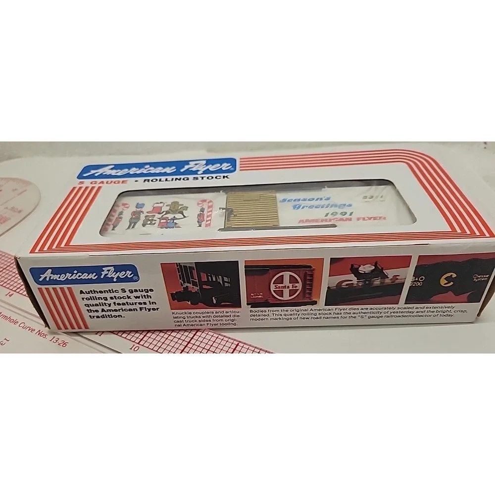 AMERICAN FLYER S GA #6-48311 1991 CHRISTMAS BOXCAR - NIB